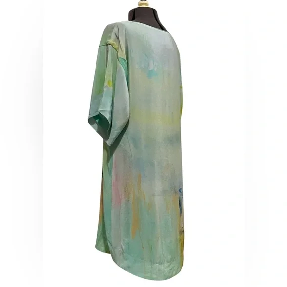 Anthropologie Maeve Painted 100% Silk Watercolor Tunic Dress Size XS - Picture 8 of 14
